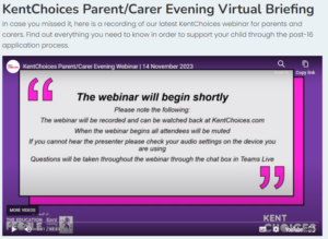 A screenshot of the webinar that says 'The webinar will begin shortly'